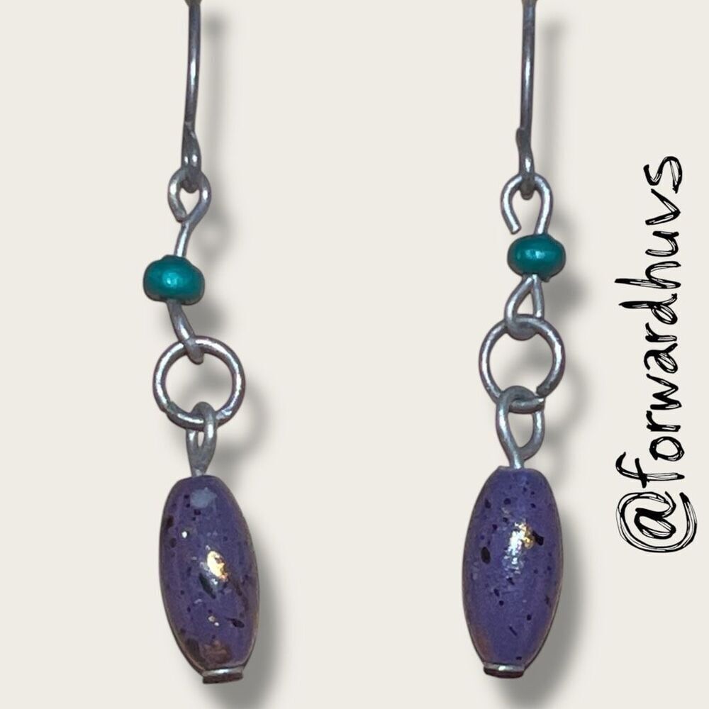 Bundle Sale 3 for $15 | Purple & Turquoise Beaded Dangle Earrings
